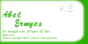 abel ernyes business card